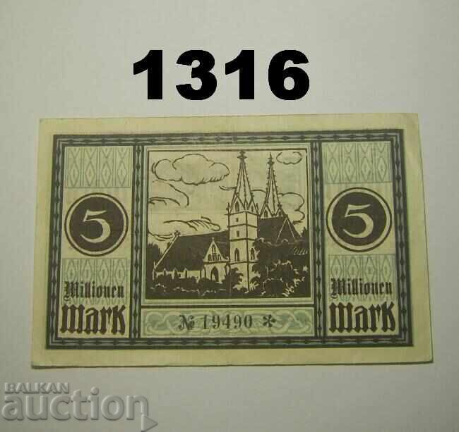 Göppingen 5 milioane mărci 1923 Germania cu preț 5.00 BGN | € 2.56 Göppingen 5 milioane mărci 1923 Germania cu preț 5.00 BGN | € 2.56