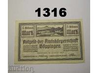 Γκέπινγκεν 5 εκατομμύρια μάρκα 1923 Γερμανία