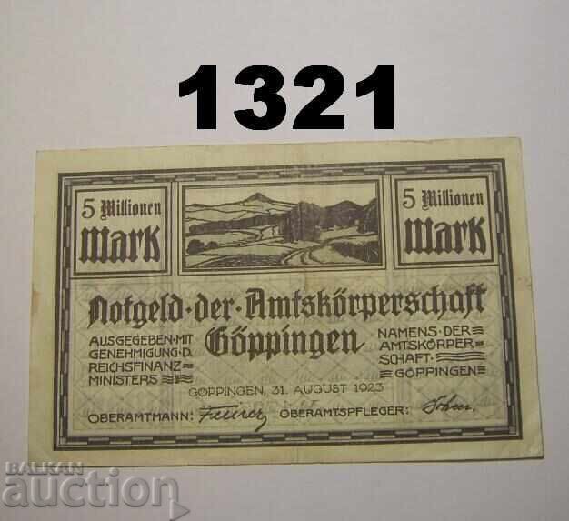 Göppingen 5 millionen mark 1923 Германия