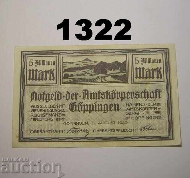 Göppingen 5 millionen mark 1923 Германия