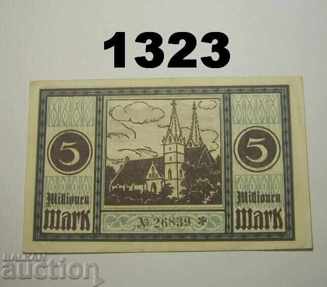 Γκέπινγκεν 5 εκατομμύρια μάρκα 1923 Γερμανία με τιμή 8.00 BGN | € 4.09