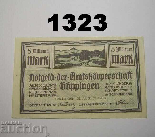 Γκέπινγκεν 5 εκατομμύρια μάρκα 1923 Γερμανία