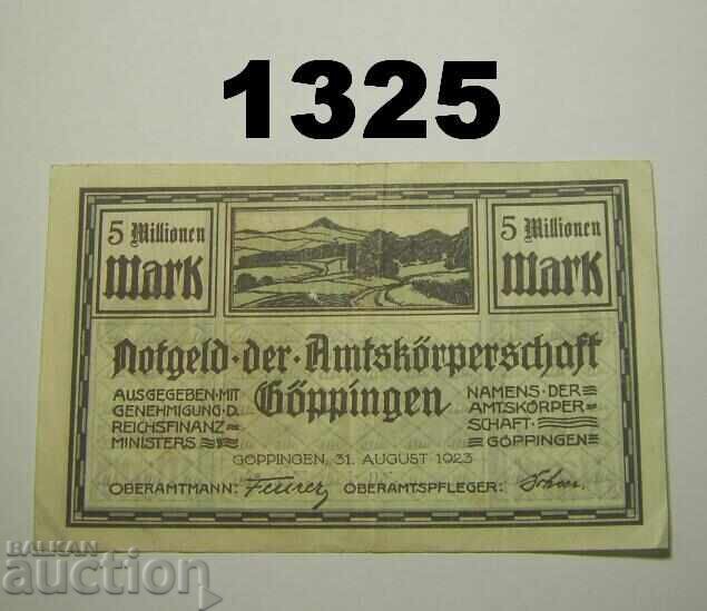 Göppingen 5 millionen mark 1923 Германия