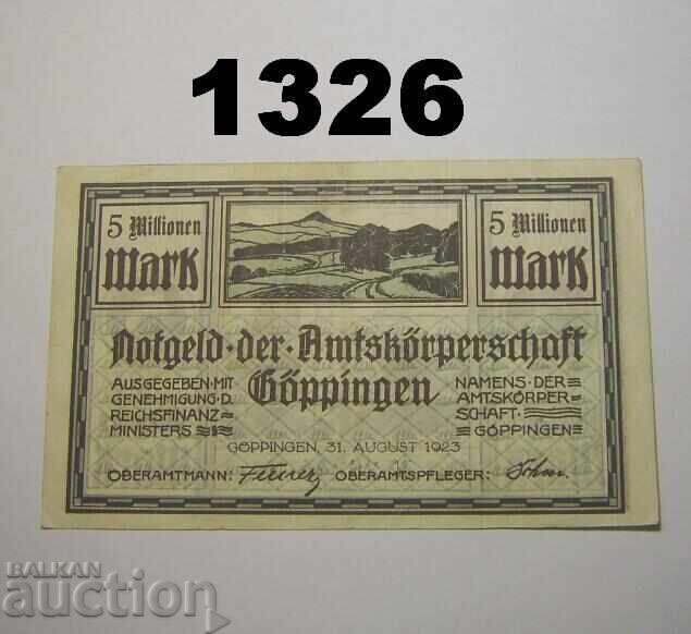 Göppingen 5 millionen mark 1923 Германия