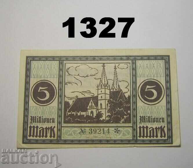 Göppingen 5 millionen mark 1923 Германия с цена 6.00 лв. | € 3.07