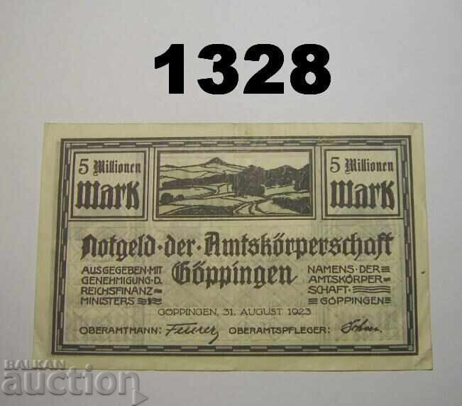 Göppingen 5 millionen mark 1923 Германия