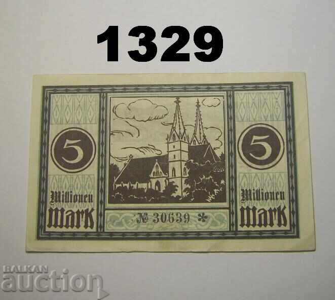 Γκέπινγκεν 5 εκατομμύρια μάρκα 1923 Γερμανία με τιμή 8.00 BGN | € 4.09