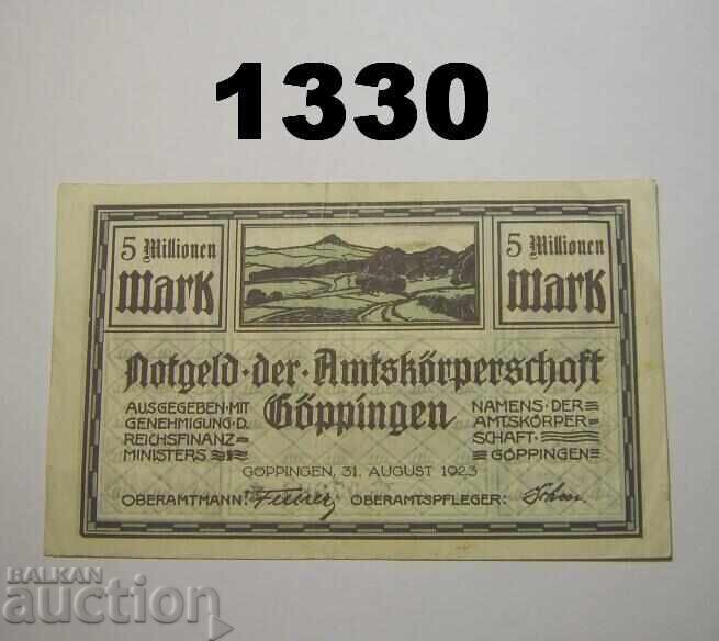 Göppingen 5 million mark 1923 Germany