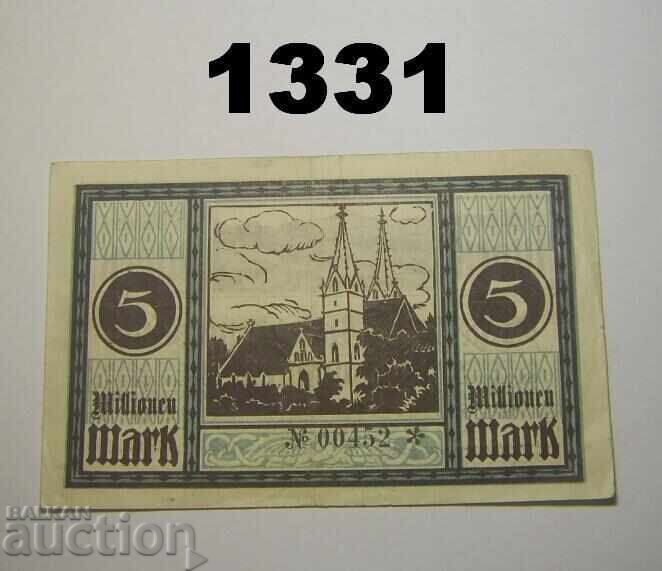 Göppingen 5 millionen mark 1923 Германия с цена 5.00 лв. | € 2.56