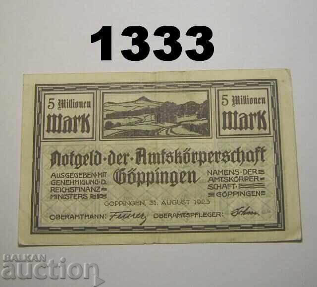 Göppingen 5 millionen mark 1923 Германия