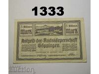 Γκέπινγκεν 5 εκατομμύρια μάρκα 1923 Γερμανία