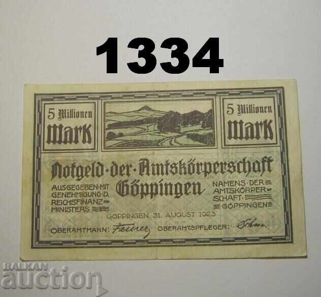 Göppingen 5 millionen mark 1923 Германия