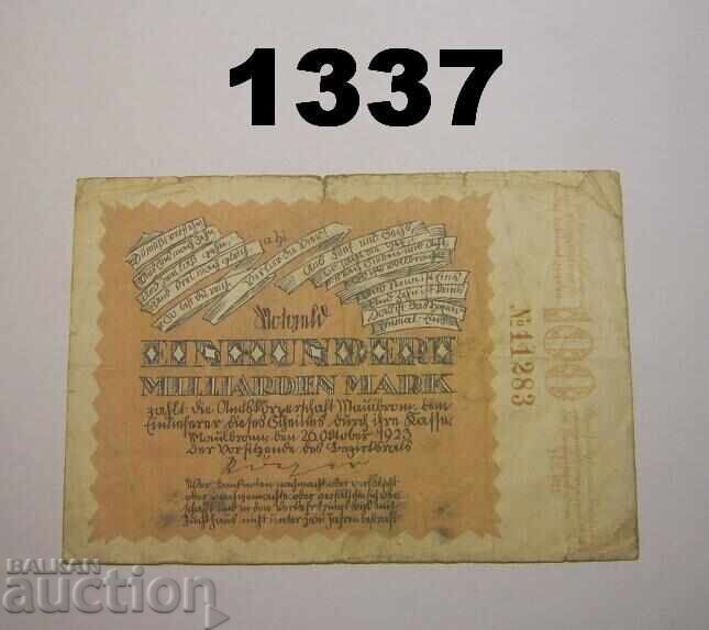 Maulbronn 100 miliarde mărci 1923 Germania