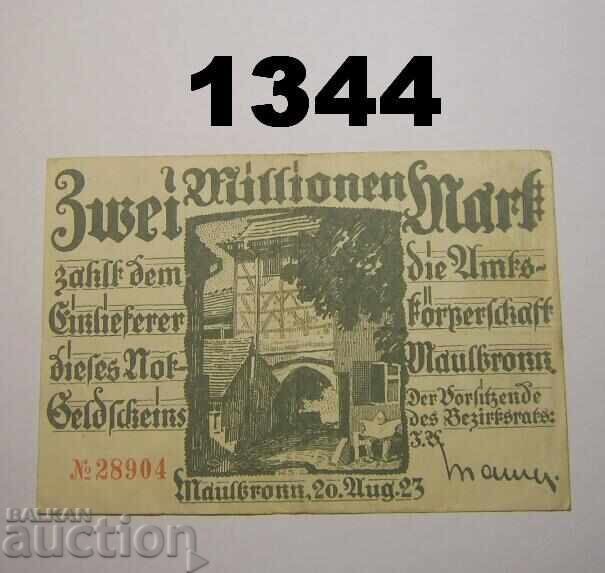 Maulbronn 2 million mark 1923 Germany