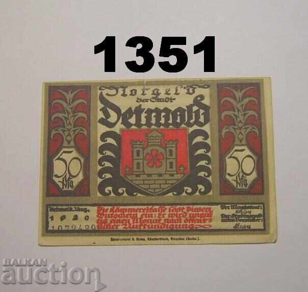 Detmold 50 pfennig 1920 Γερμανία Detmold 50 pfennig 1920 Γερμανία