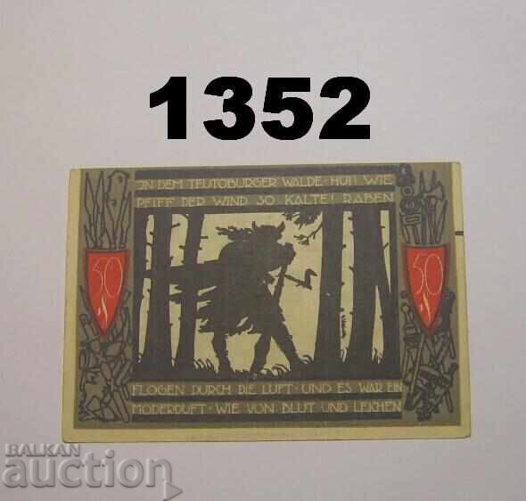 Detmold 50 pfennig 1920 Γερμανία με τιμή 2.00 BGN | € 1.02