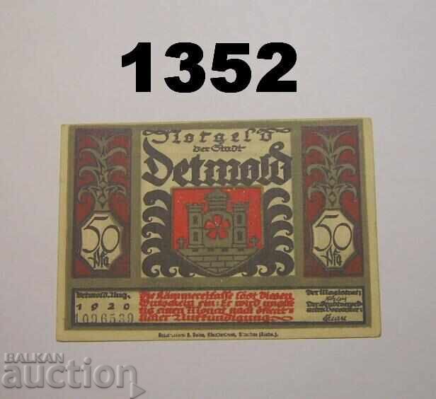 Detmold 50 pfennig 1920 Γερμανία