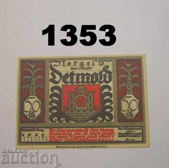 Detmold 50 pfennig 1920 Germania