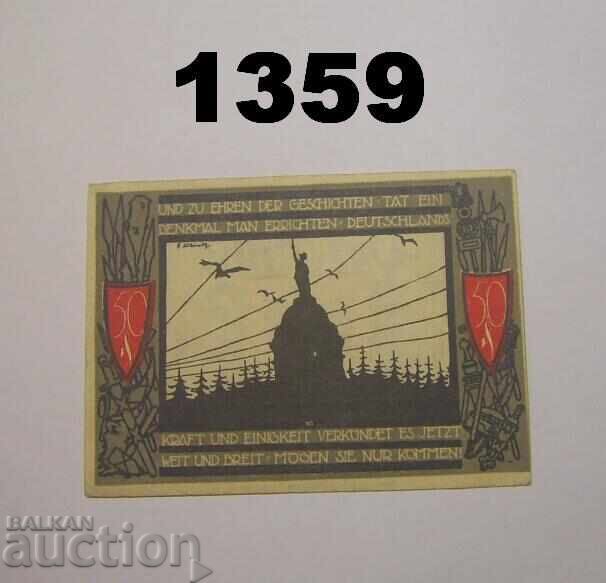 Detmold 50 pfennig 1920 Γερμανία με τιμή 2.00 BGN | € 1.02