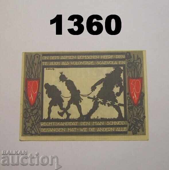 Detmold 50 pfennig 1920 Germania cu preț 2.00 BGN | € 1.02