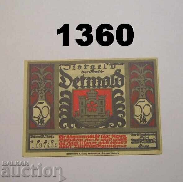 Detmold 50 pfennig 1920 Germania