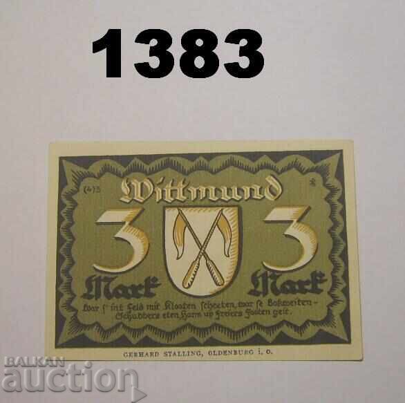 Wittmund 3 μάρκα 1922 Γερμανία