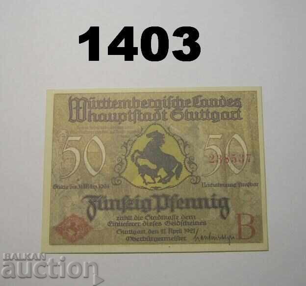 Stuttgart 50 Pfennig 1921 B Germany with price 2.50 BGN | € 1.28 Stuttgart 50 Pfennig 1921 B Germany with price 2.50 BGN | € 1.28