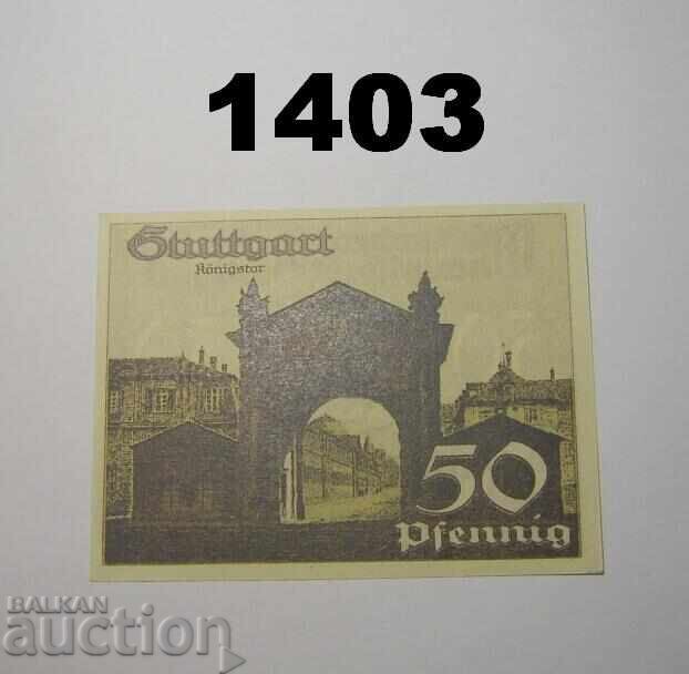 Stuttgart 50 Pfennig 1921 B Germany Stuttgart 50 Pfennig 1921 B Germany