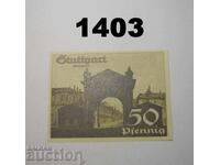 Stuttgart 50 Pfennig 1921 B Germany