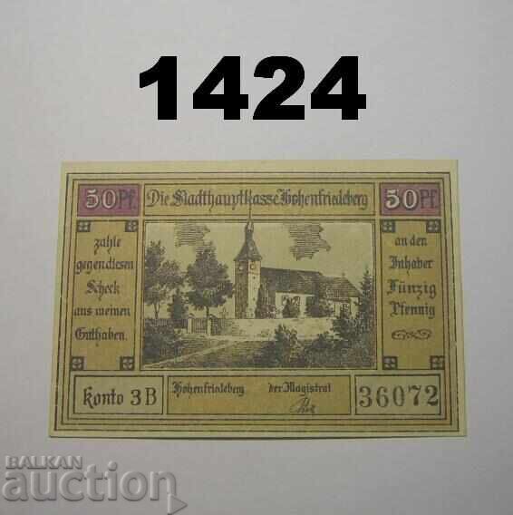 Χόχενφρίντεμπεργκ 50 πφένιγκ 1922 Γερμανία με τιμή 2.50 BGN | € 1.28