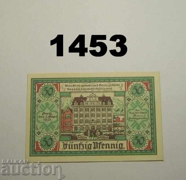 Greiz 50 pfennig 1921 Germany with price 2.50 BGN | € 1.28
