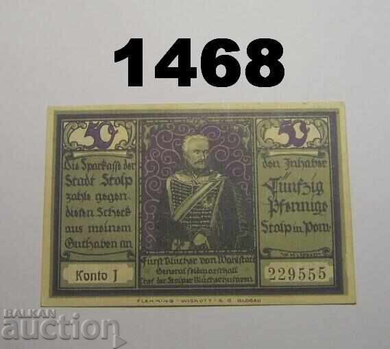 Stolp 50 pfennig 1922 Germania