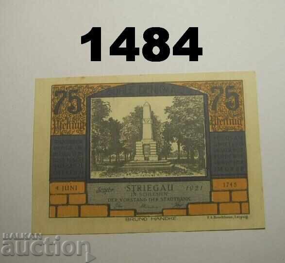 Στρίγκαου 75 πφένιγκ 1921 Γερμανία με τιμή 2.50 BGN | € 1.28