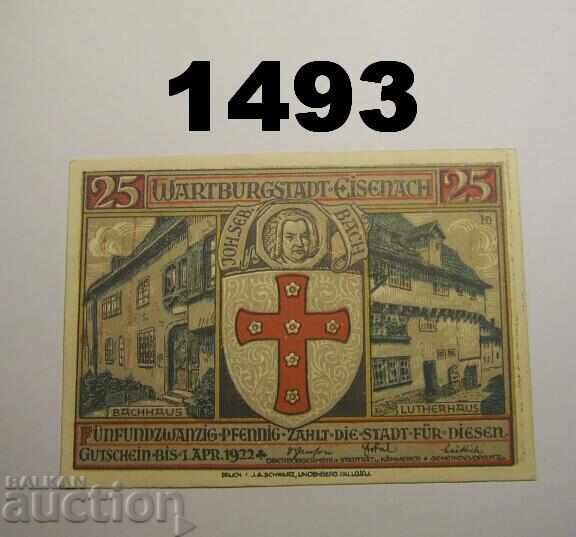 Eisenach 25 pfennig 1922 Germany