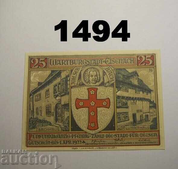 Eisenach 25 pfennig 1922 Germany