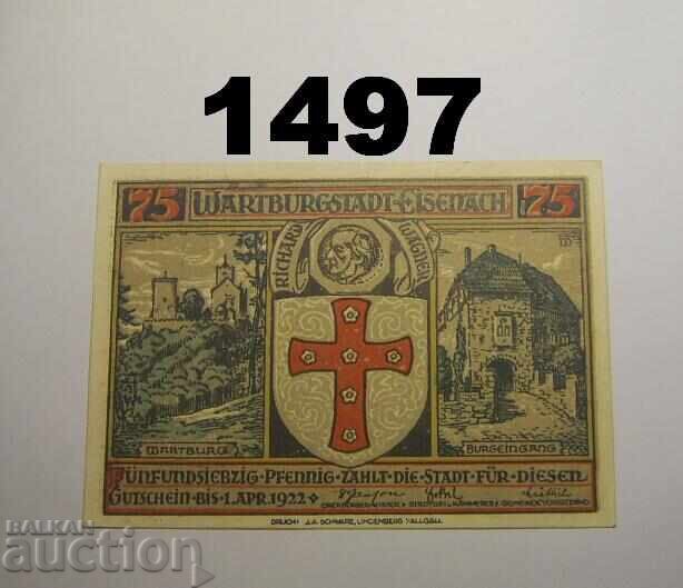 Eisenach 75 pfennig 1922 Germany