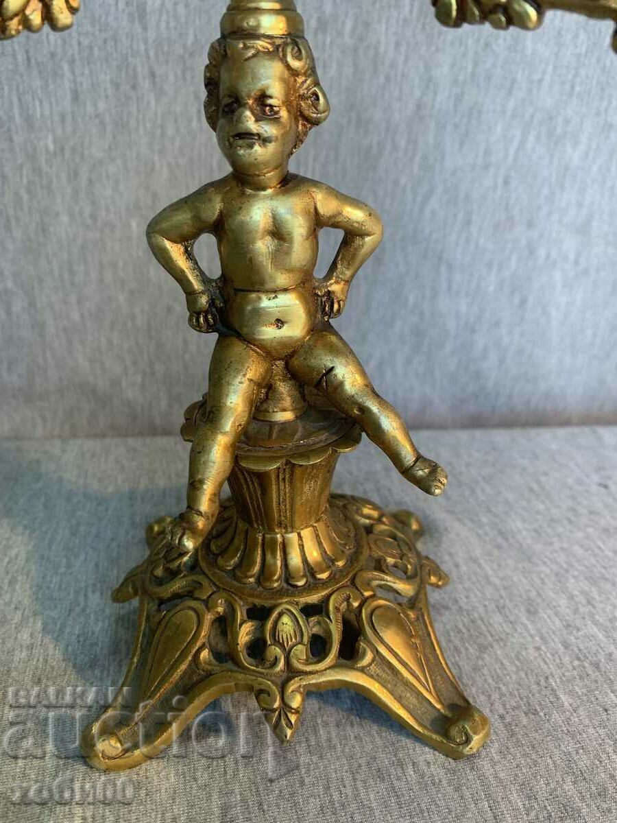 bronze baroque candlestick - 5 bronze baroque candlestick - 5