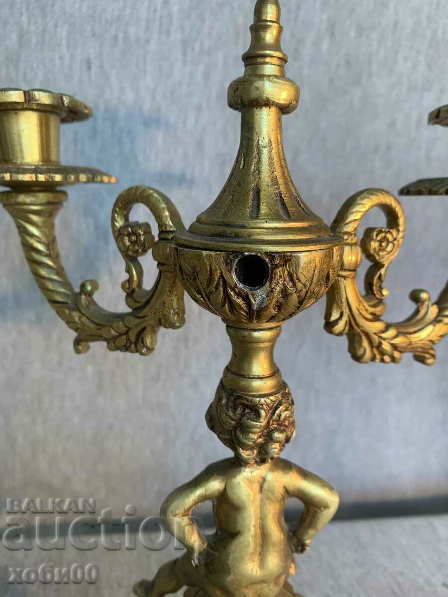 bronze baroque candlestick - 7 bronze baroque candlestick - 7