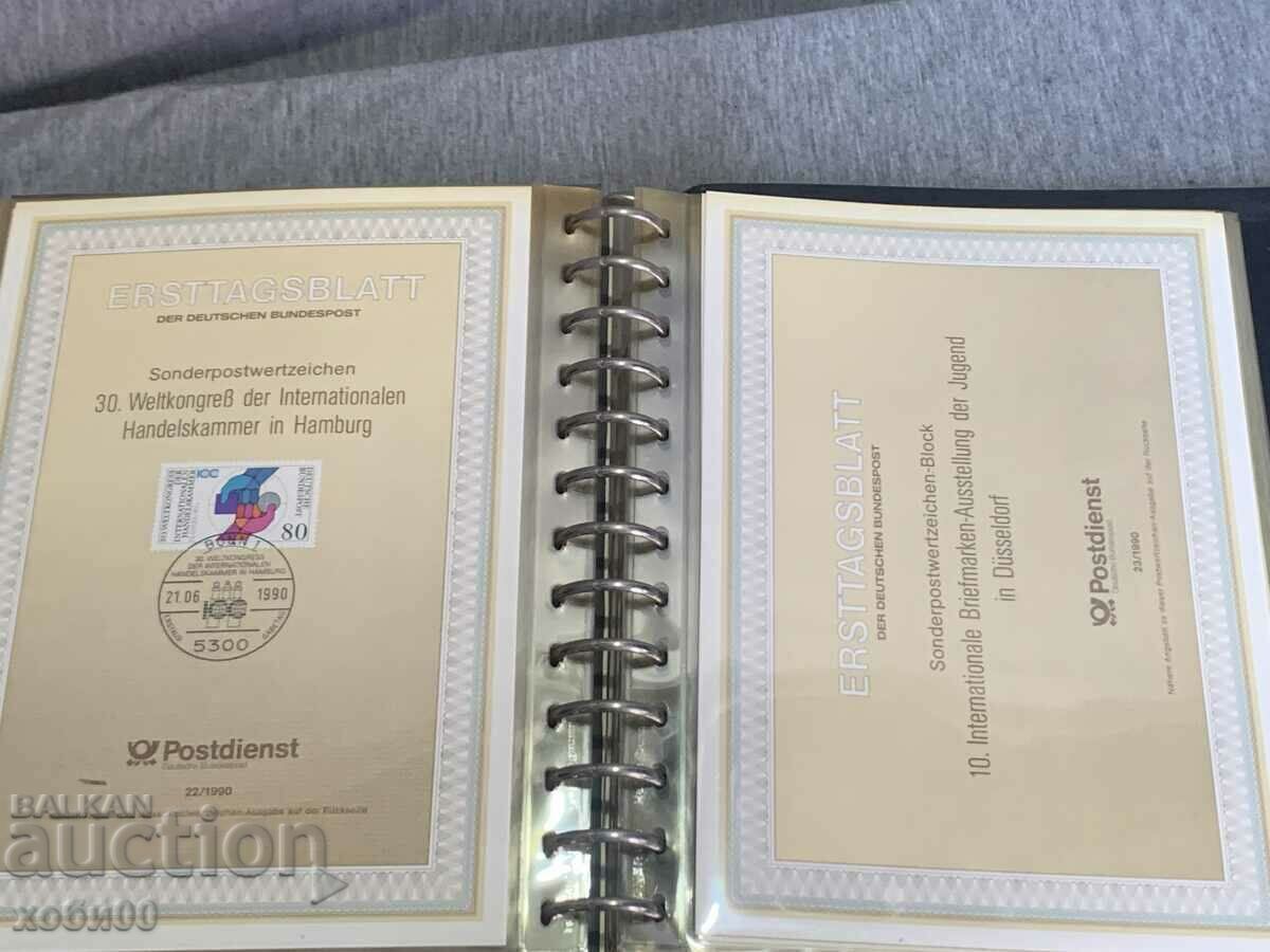 timbre poștale Germania Prima coală 89-90 - 5 timbre poștale Germania Prima coală 89-90 - 5