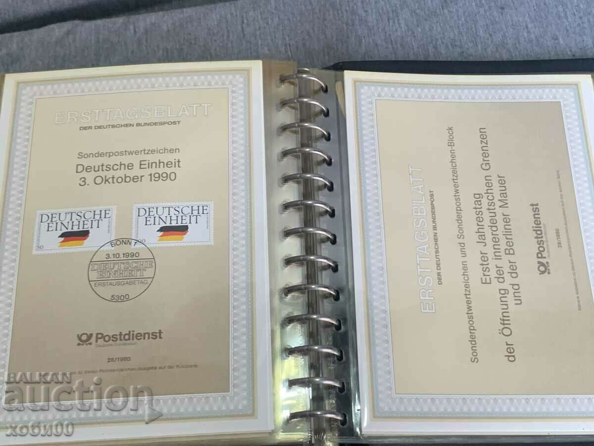 timbre poștale Germania Prima coală 89-90 - 6 timbre poștale Germania Prima coală 89-90 - 6