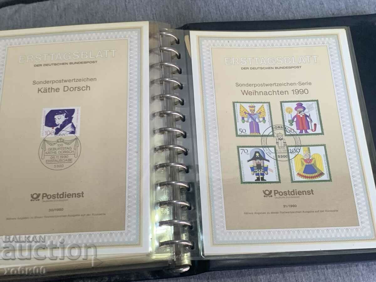 timbre poștale Germania Prima coală 89-90 - 7 timbre poștale Germania Prima coală 89-90 - 7