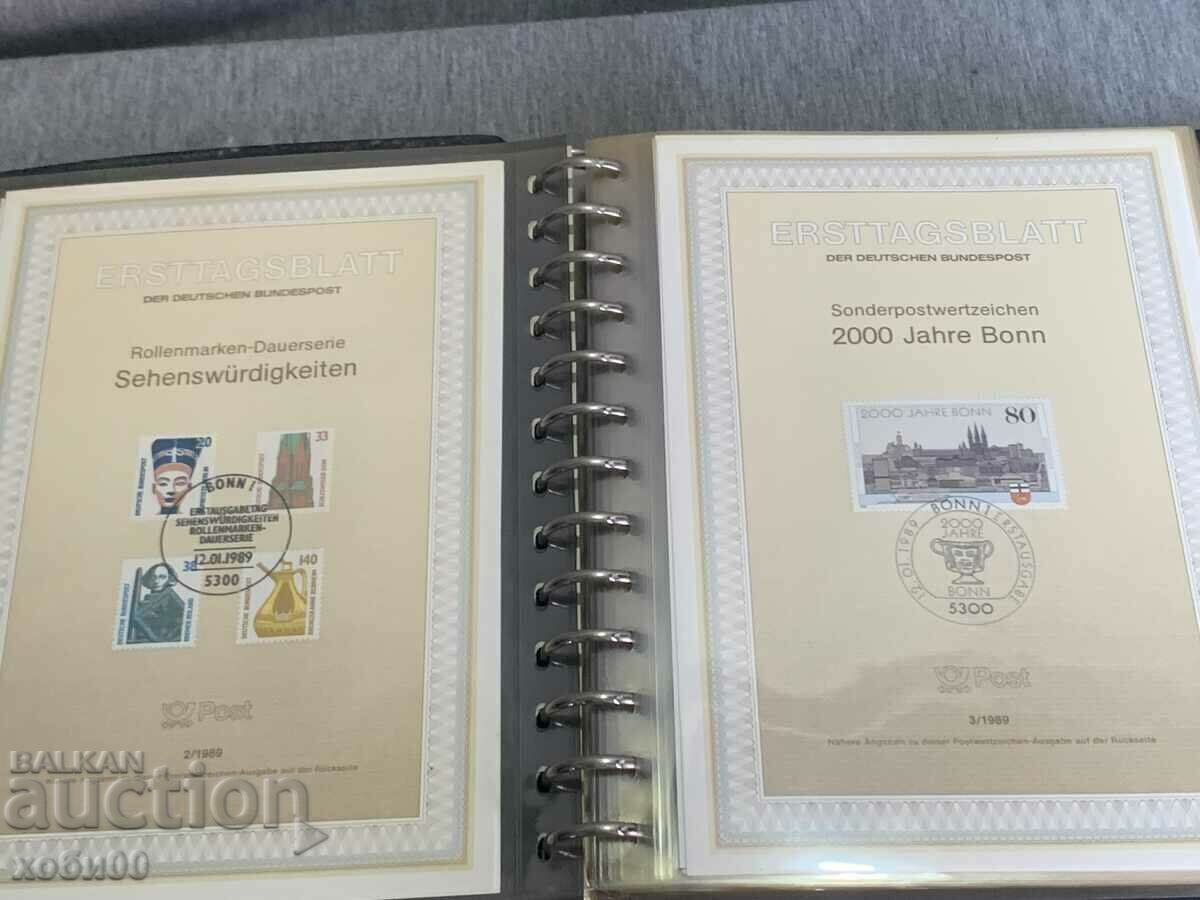 timbre poștale Germania Prima coală 89-90 timbre poștale Germania Prima coală 89-90