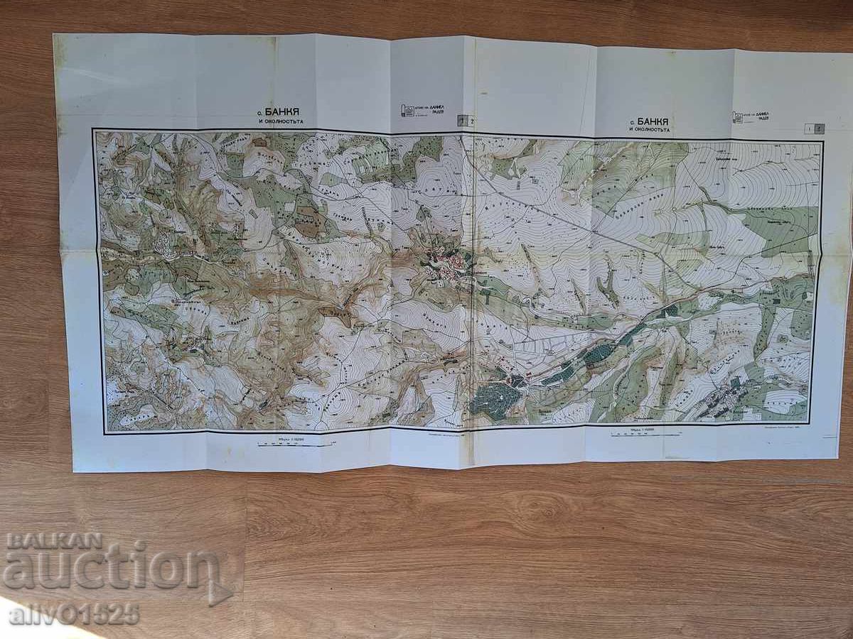 Copy of an old topographic map of Bankya, 1928 Copy of an old topographic map of Bankya, 1928