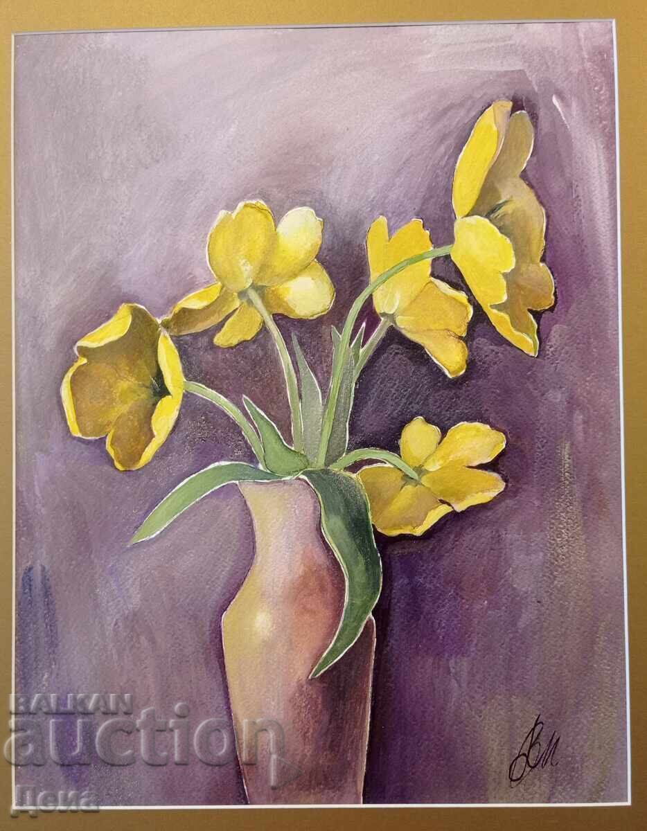 Beautiful watercolor with price 75.00 BGN | € 38.35