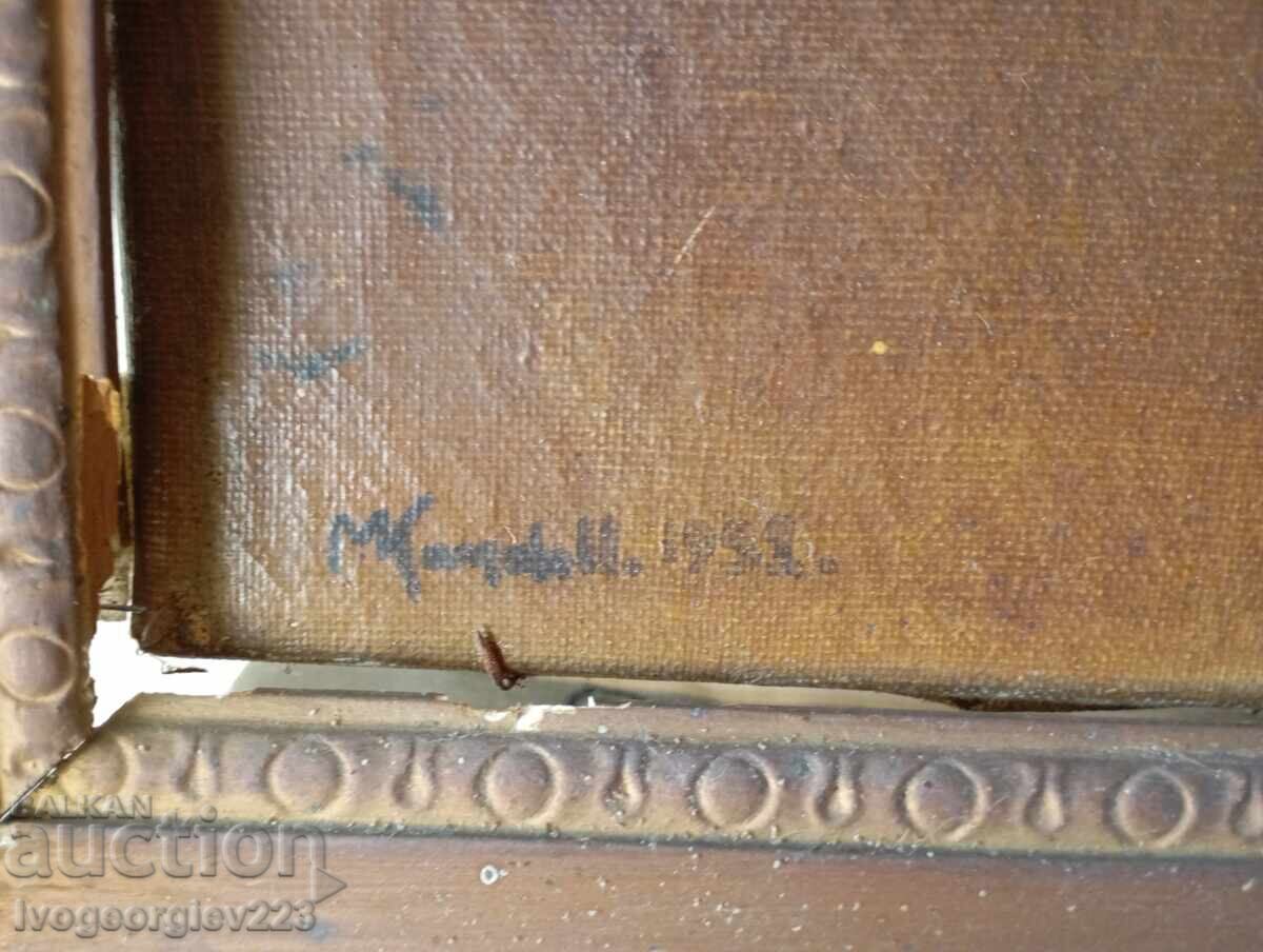 Παλιός πίνακας - λουλούδια με τιμή 85.00 BGN | € 43.46