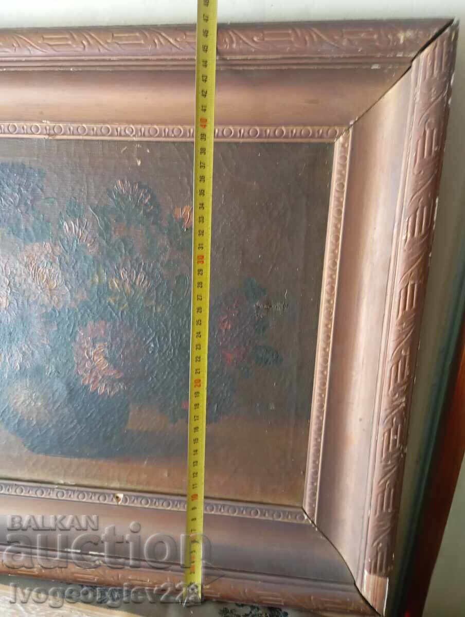 Παλιός πίνακας - λουλούδια - 5