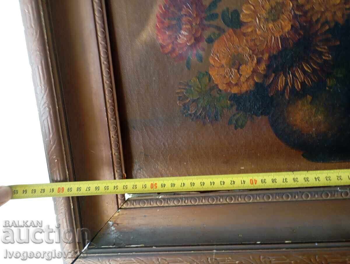 Παλιός πίνακας - λουλούδια - 6