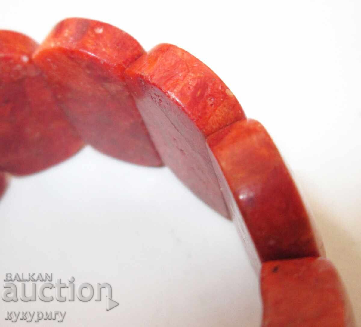 Δημοπρασία Γυναικείο βραχιόλι από φυσικό/αυθεντικό κόκκινο κοράλλι