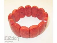 Brățară damă din coral natural / roșu natural