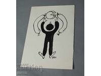 Vasil Penchev desen proiect de caricatură în zorii comunismului